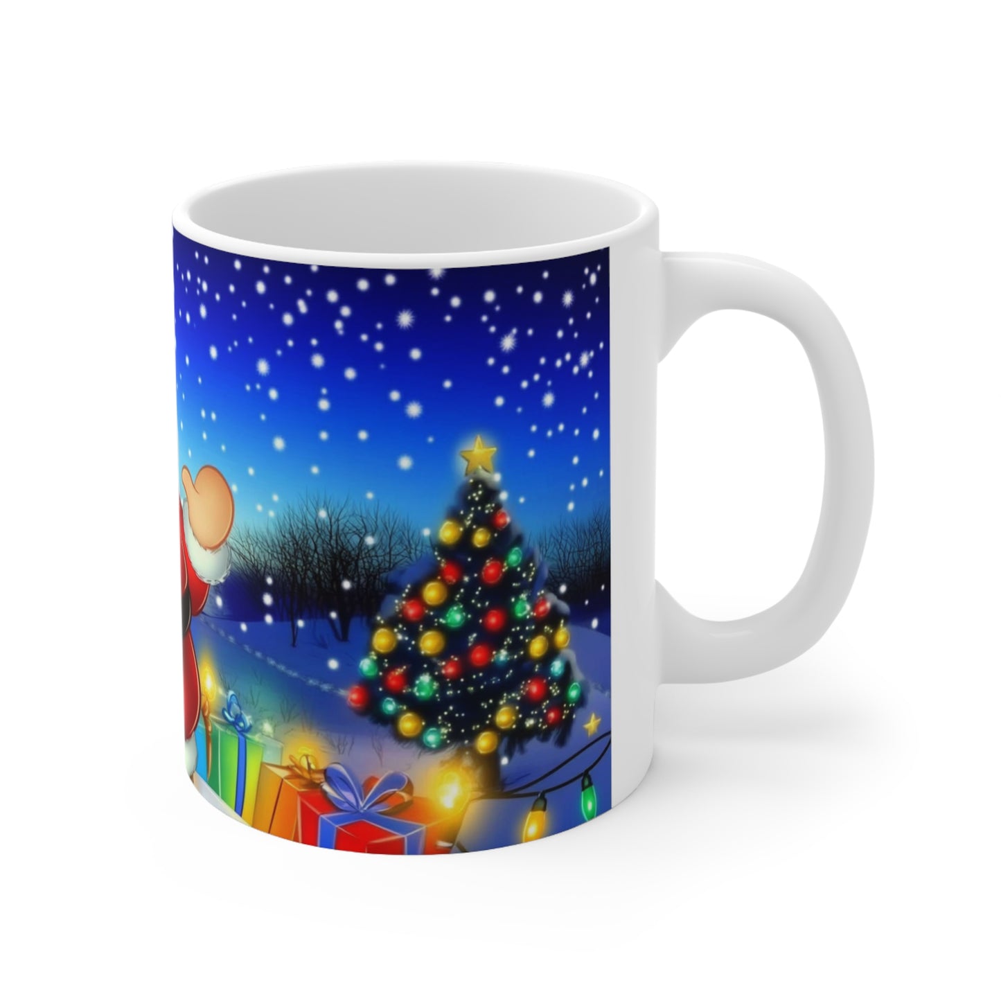 Festive Santa Ceramic Coffee Cup, 11oz