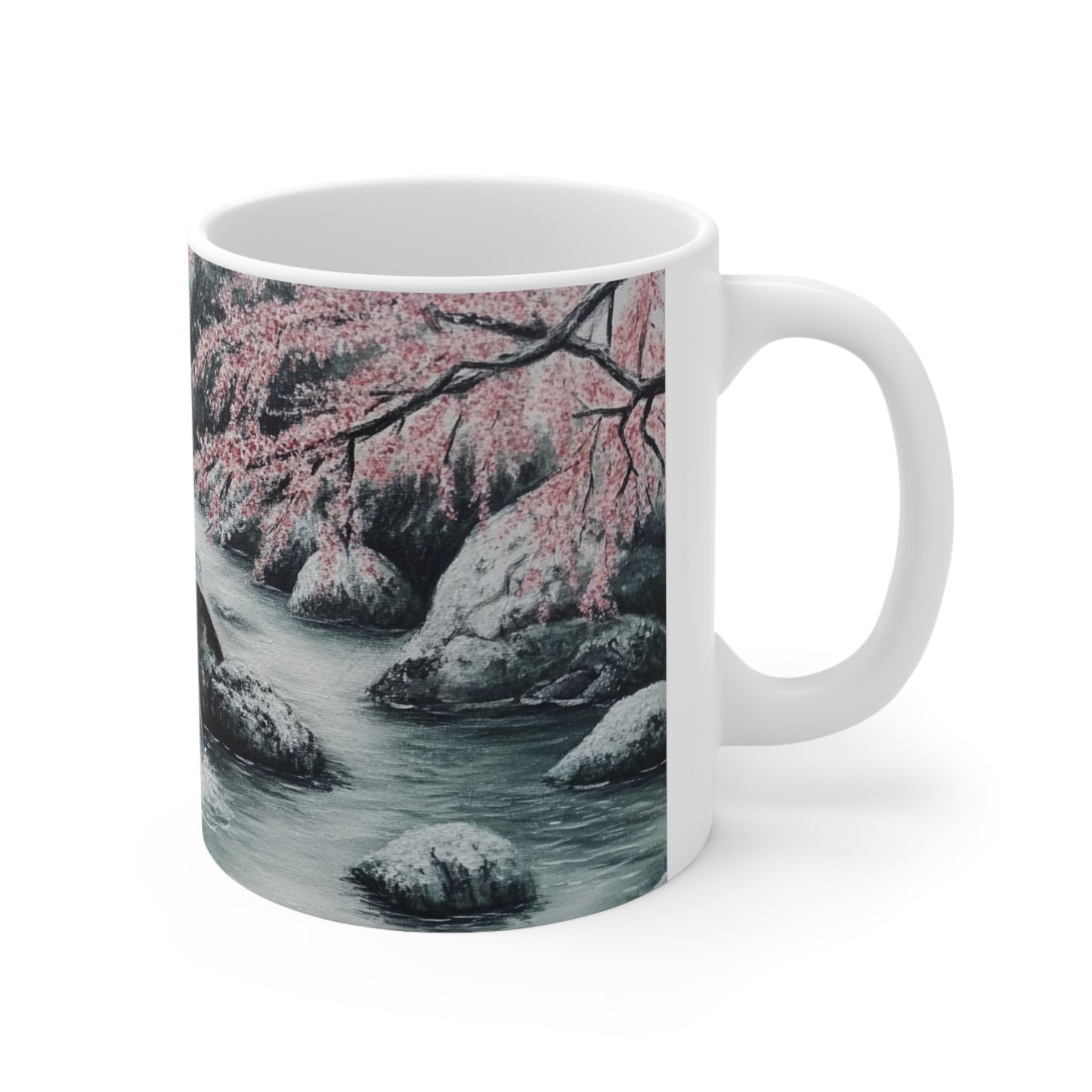 Flowing Stream Ceramic Coffee Cup mug, 11oz