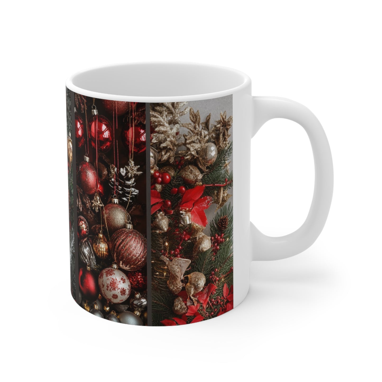 Christmas Baubles Ceramic Coffee Cup, 11oz