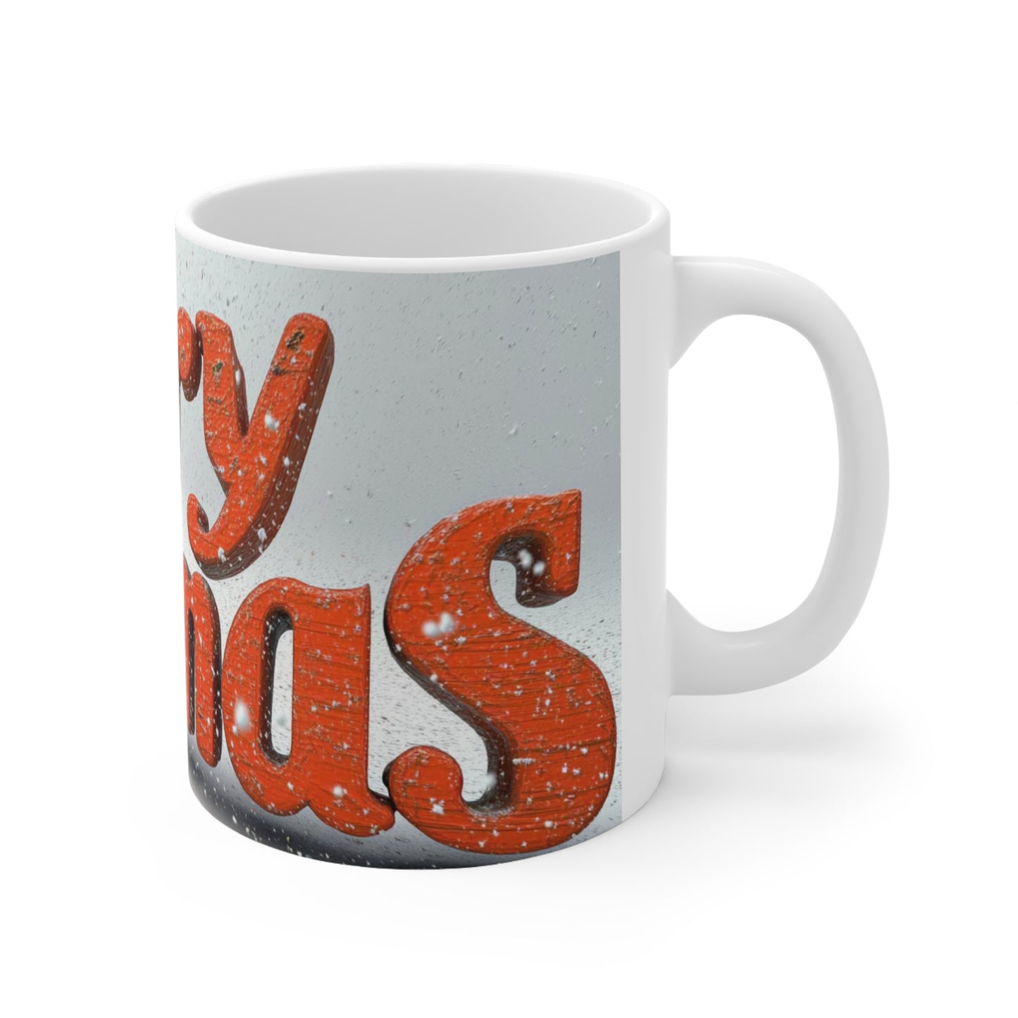 Merry Christmas Festive Ceramic Coffee Cup, 11oz