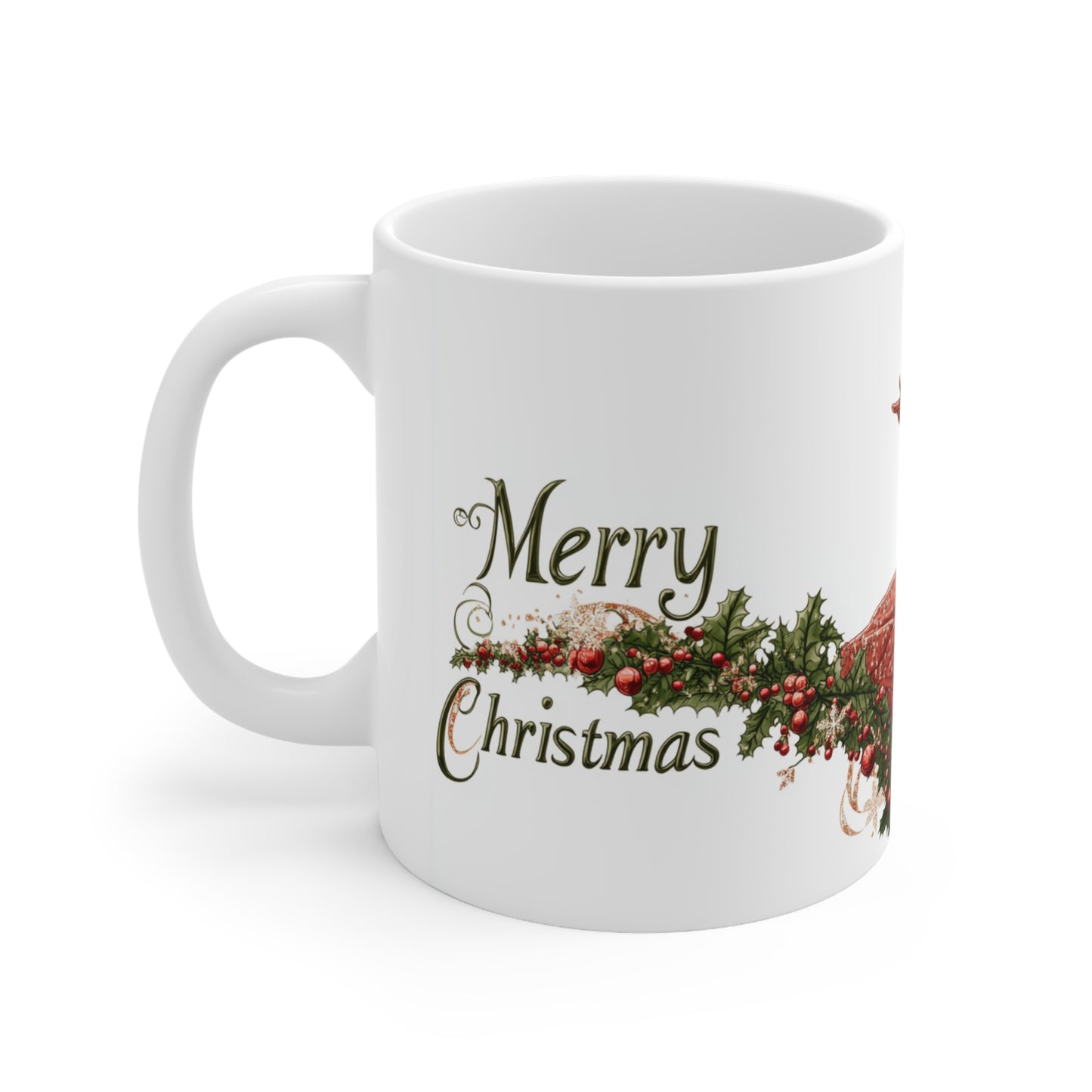 Merry Christmas Festive Figure Ceramic Coffee Cup, 11oz