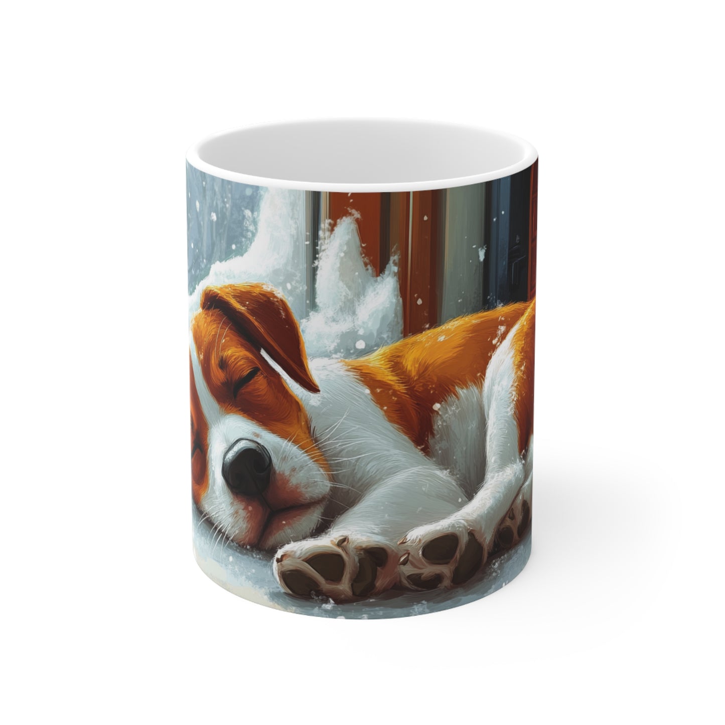 Sleeping Puppy Ceramic Coffee Cups, 11oz, 15oz
