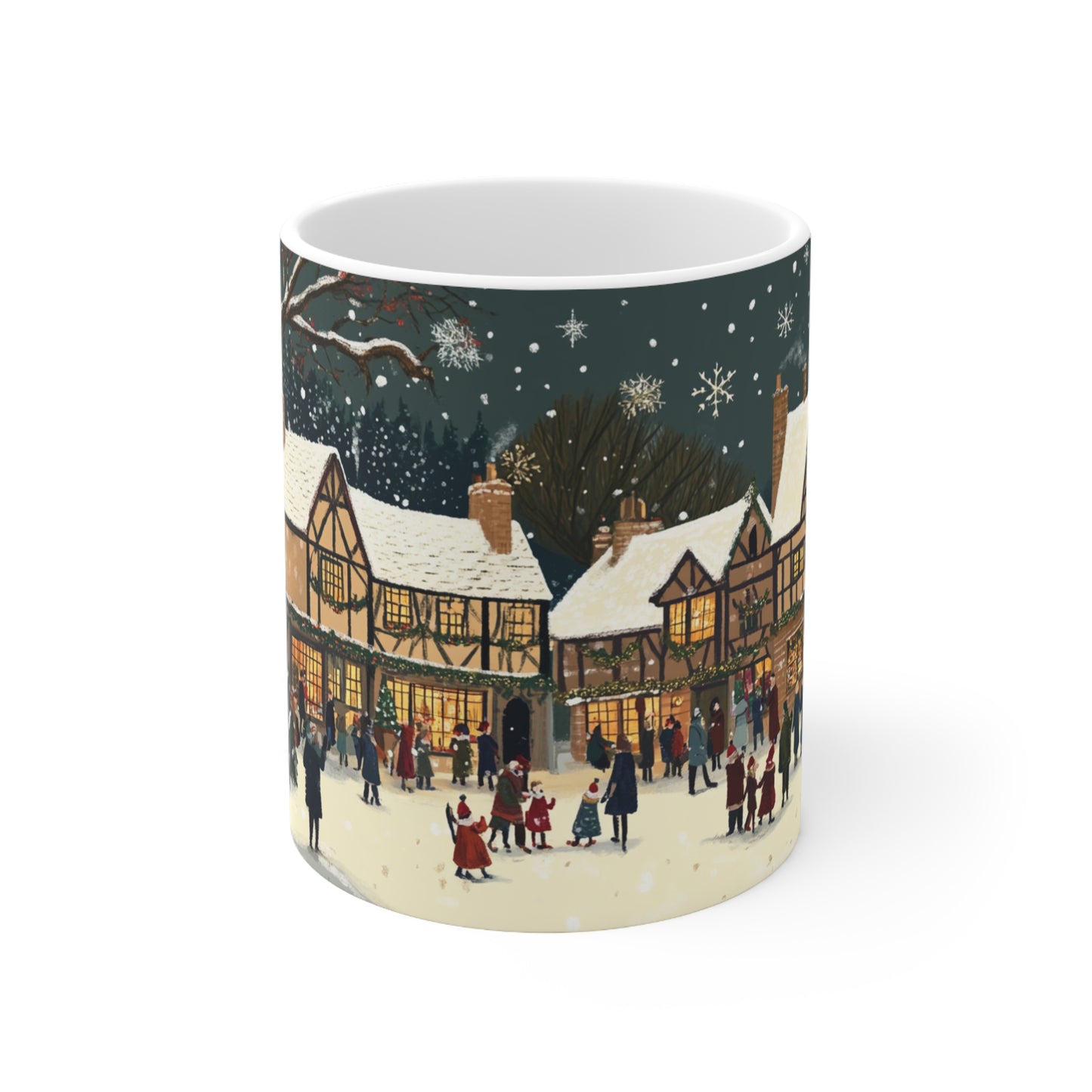 Winter Village Ceramic Coffee Cup, 11oz