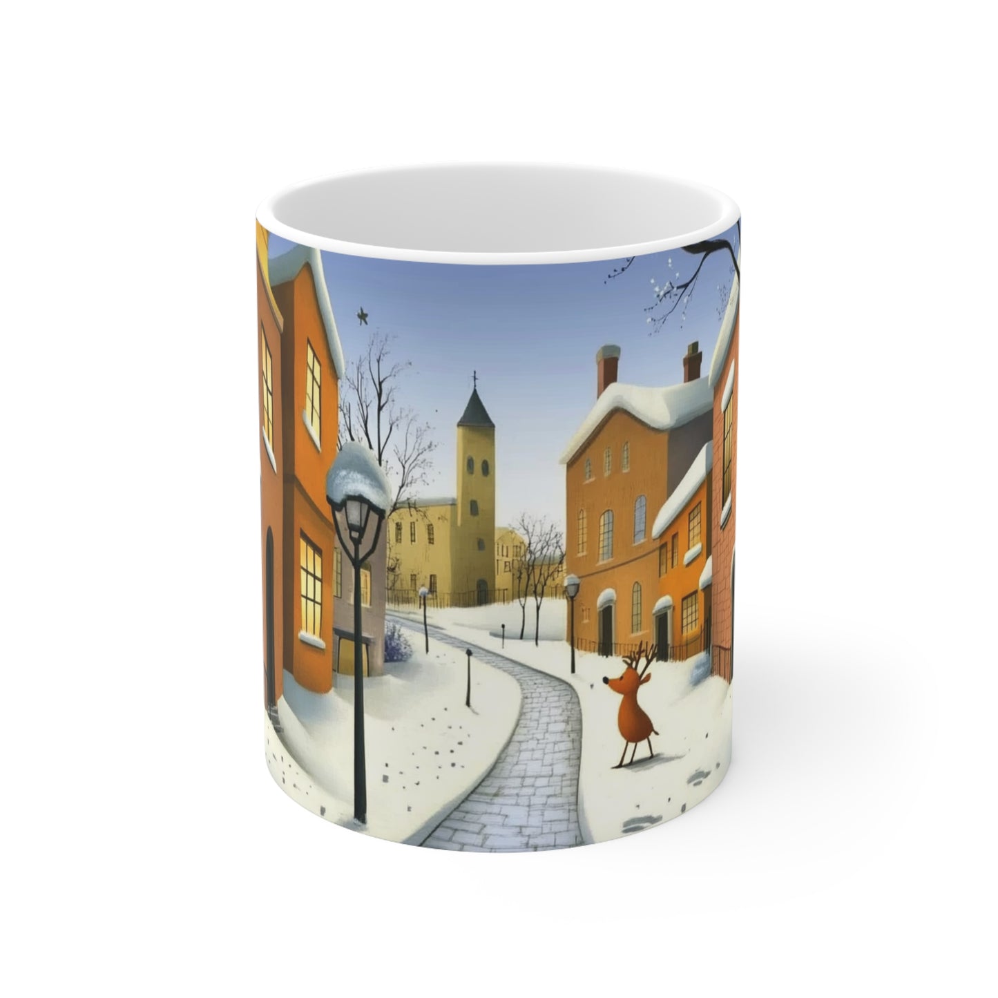 Winter Village Ceramic Coffee Cup, 11oz