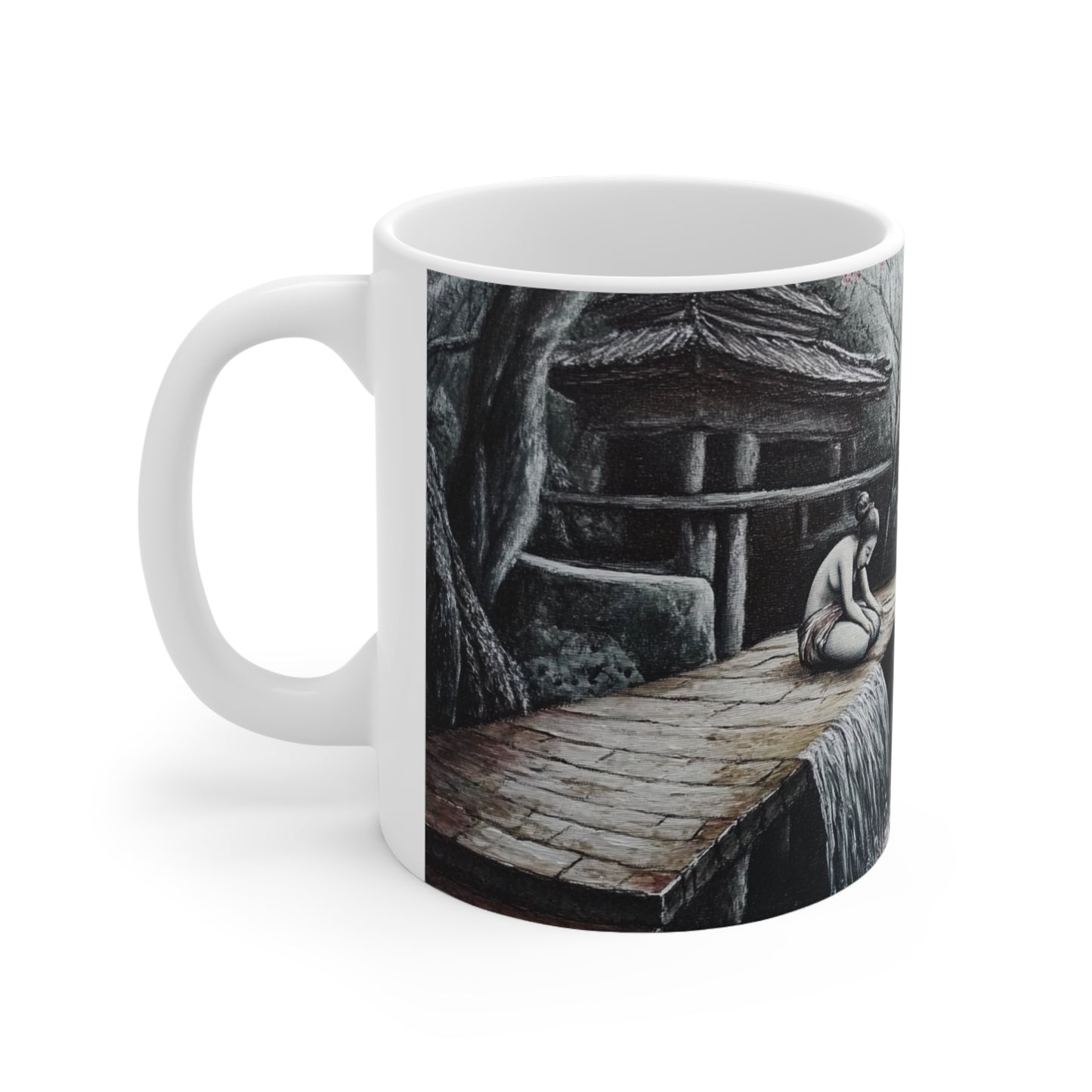 Flowing Stream Ceramic Coffee Cup mug, 11oz