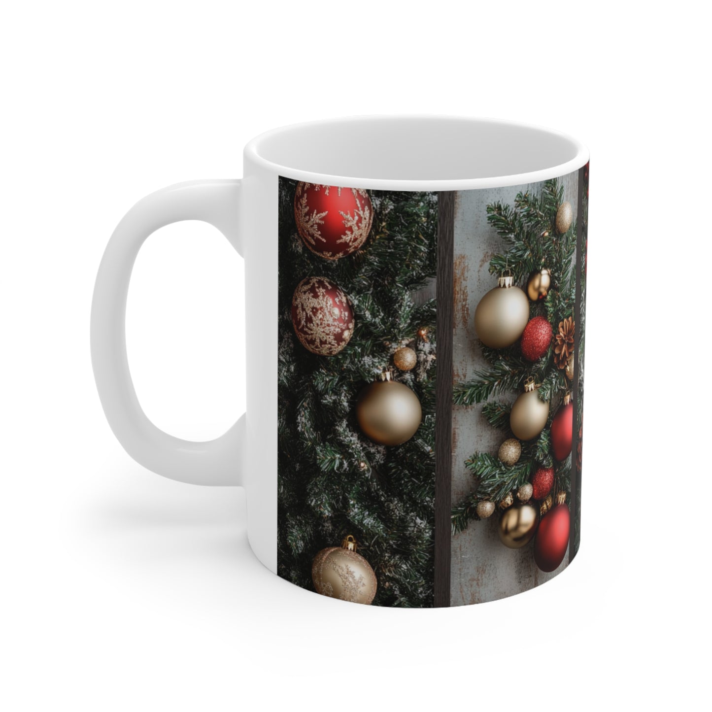 Christmas Baubles Ceramic Coffee Cup, 11oz
