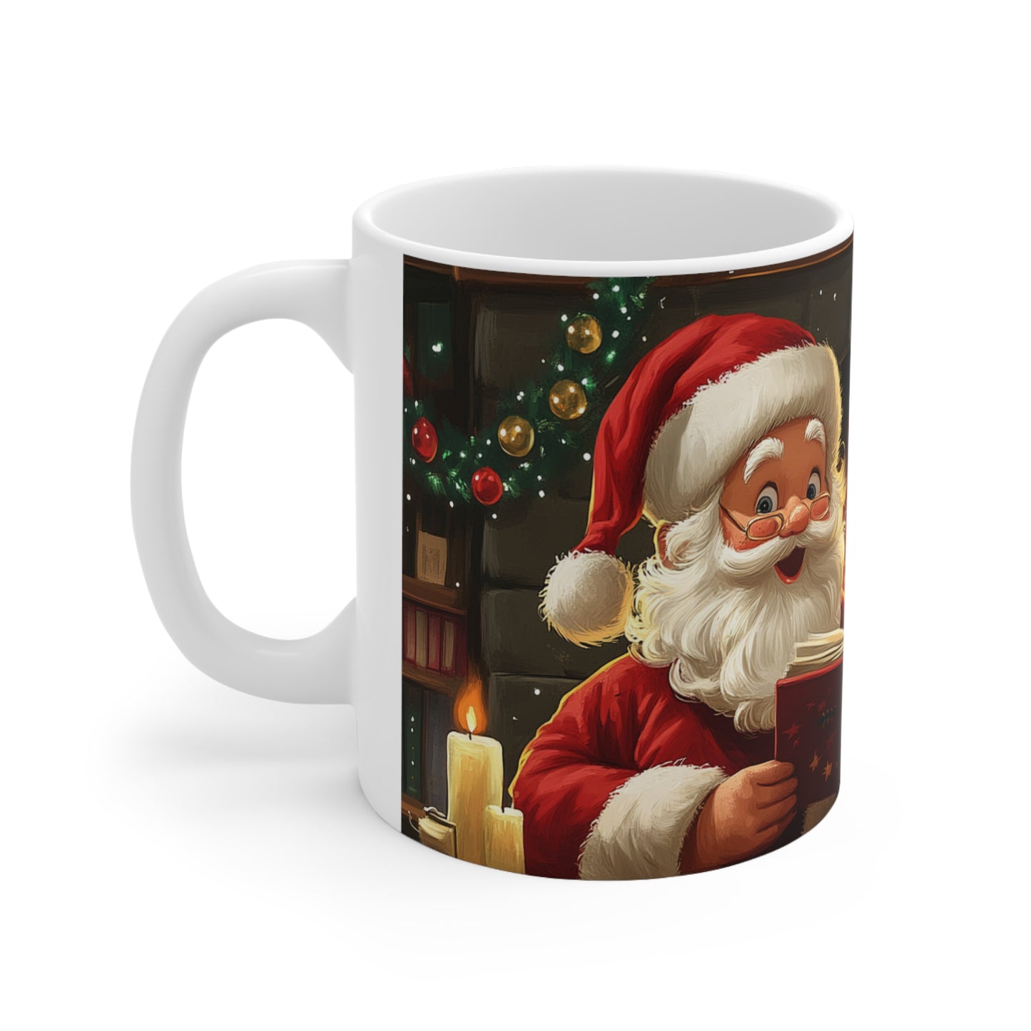 Santa & Mrs Claus Ceramic Coffee Cup, 11oz