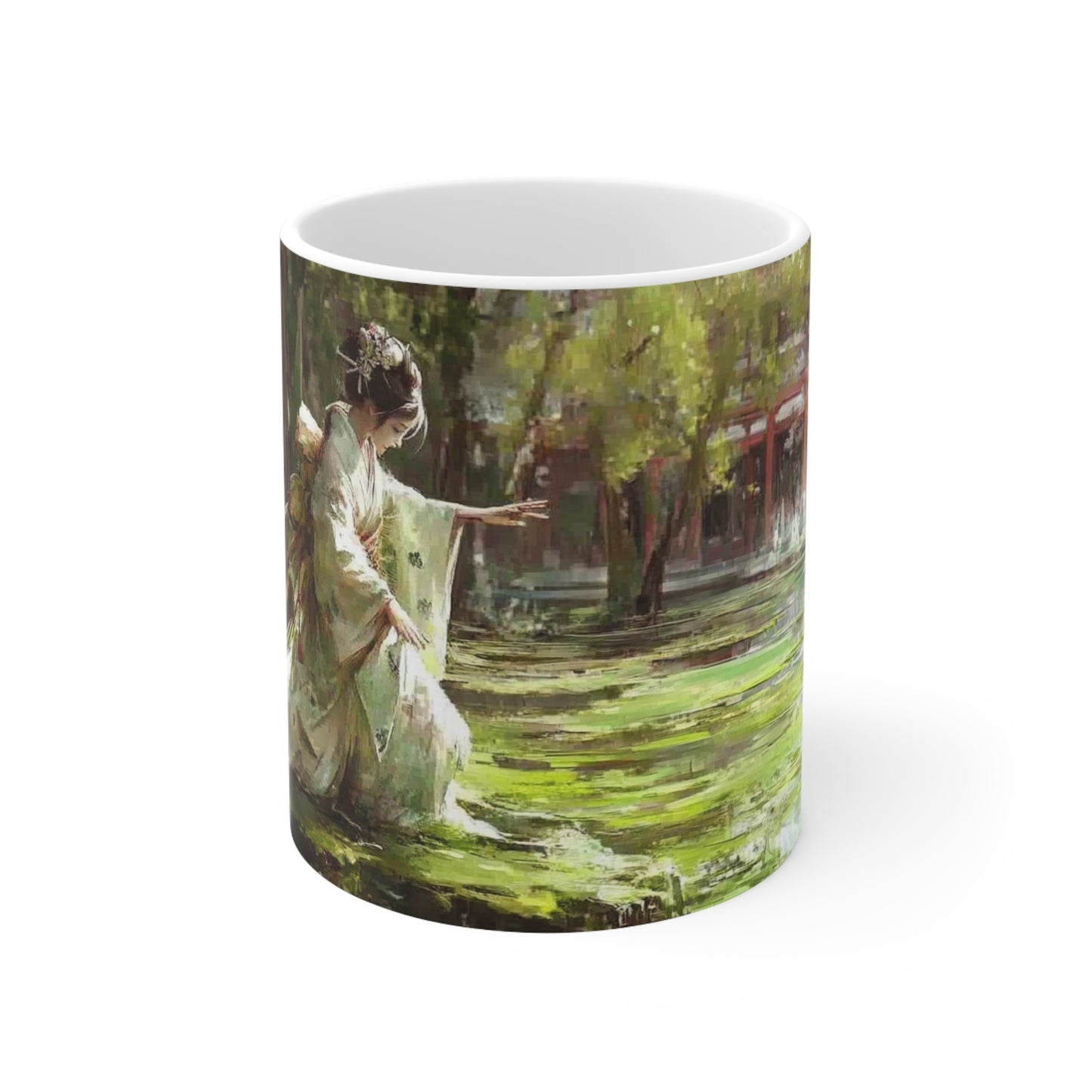 Asian Garden Ceramic Coffee Cup mug, 11oz