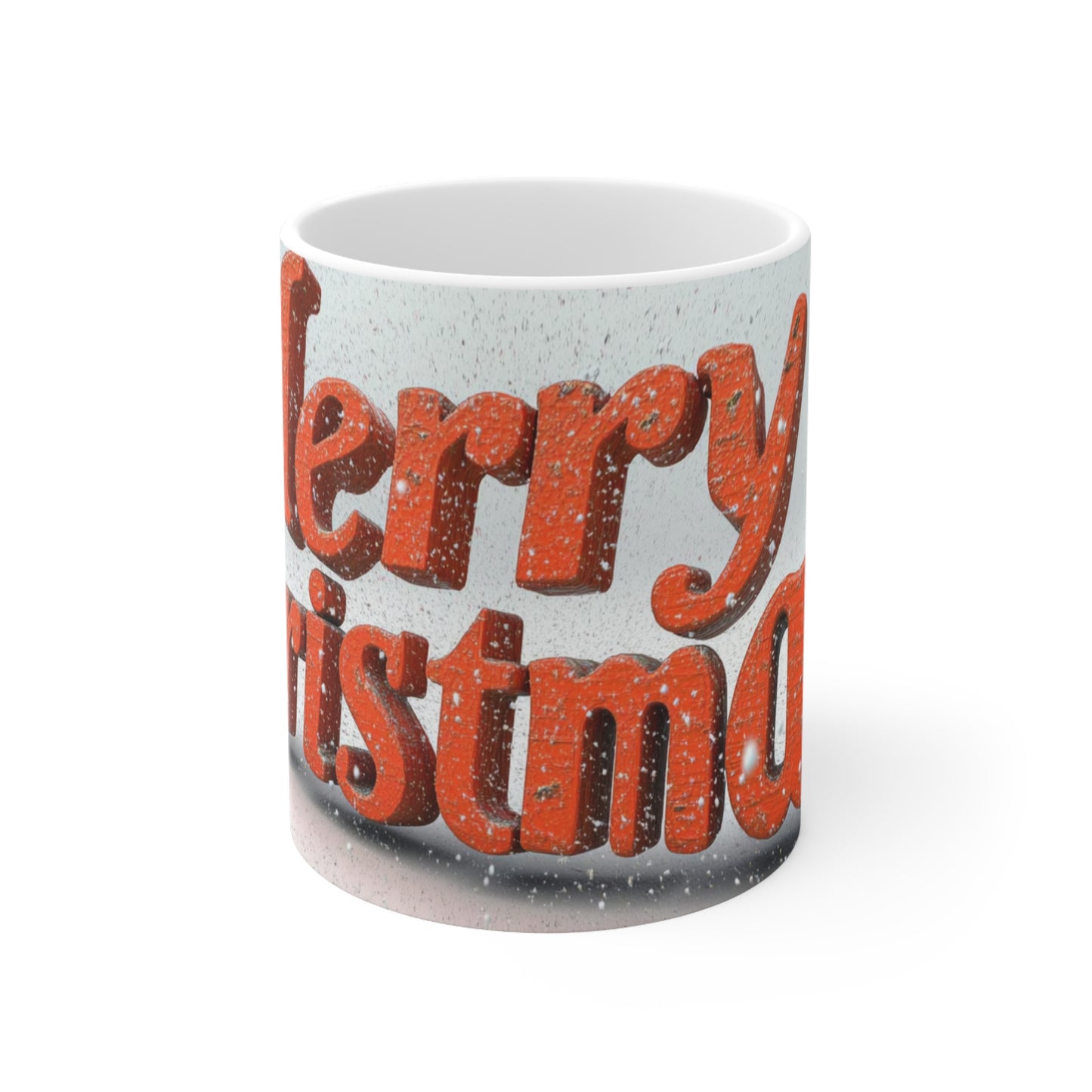 Merry Christmas Festive Ceramic Coffee Cup, 11oz