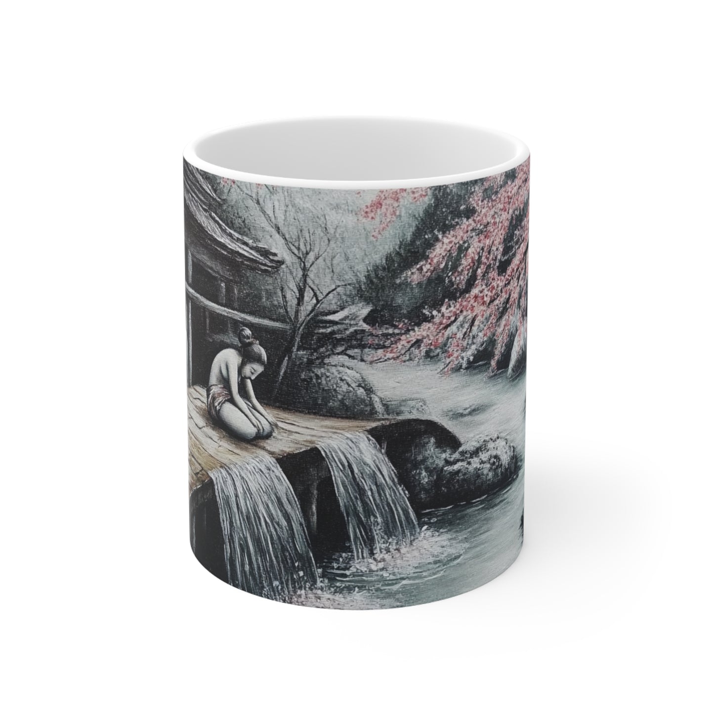 Flowing Stream Ceramic Coffee Cup mug, 11oz
