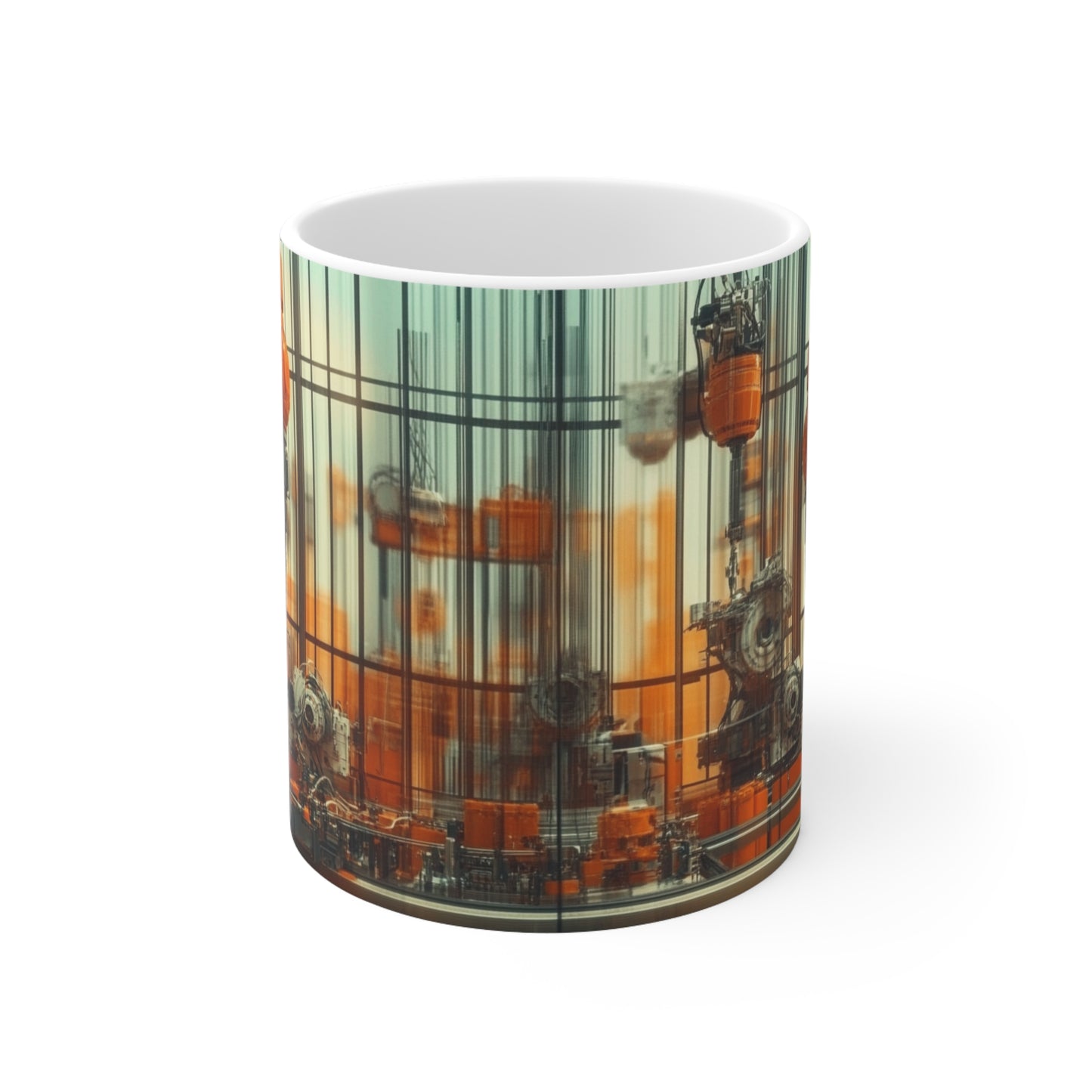 Robotic Industry Ceramic Coffee Cup, 11oz