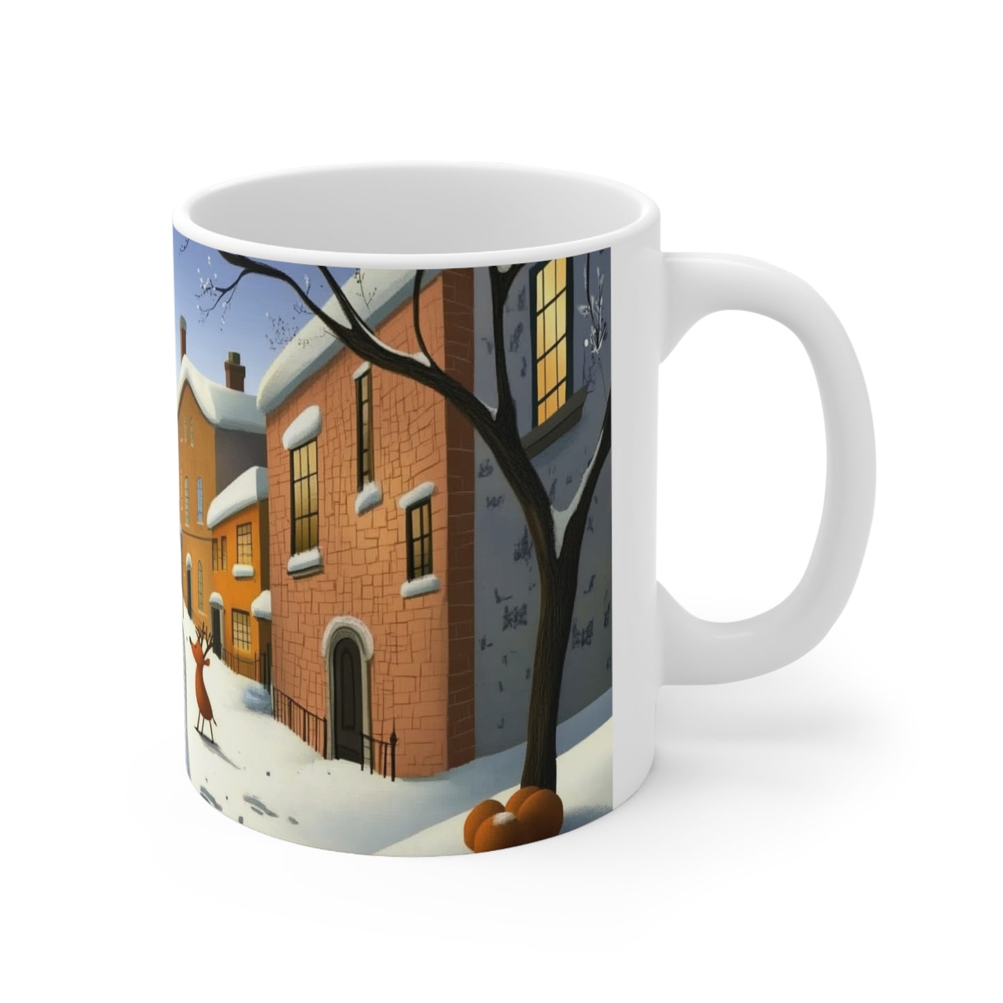 Winter Village Ceramic Coffee Cup, 11oz