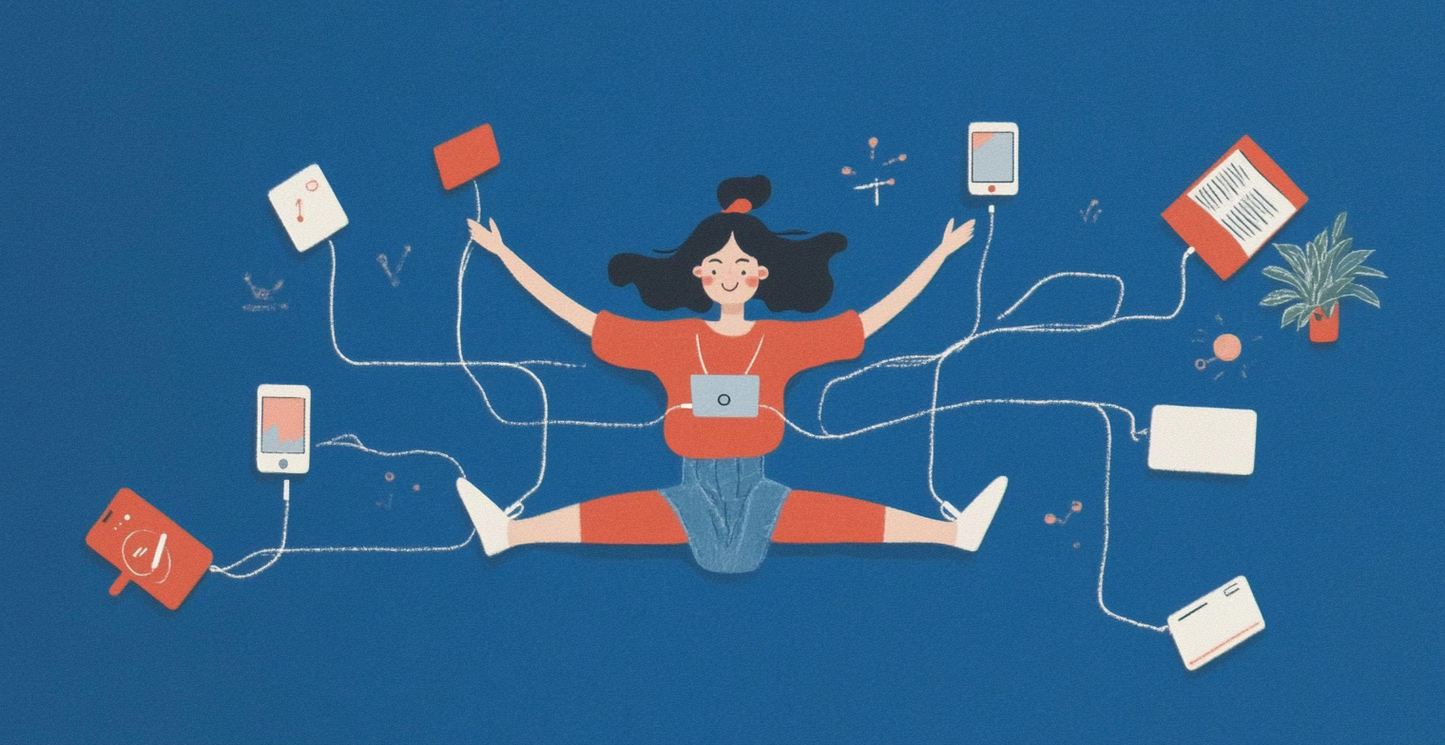 Connected Ceramic Coffee Cups, 11oz