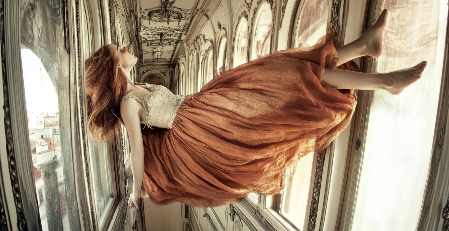 Lady in Suspense Ceramic Coffee Cup, 11oz