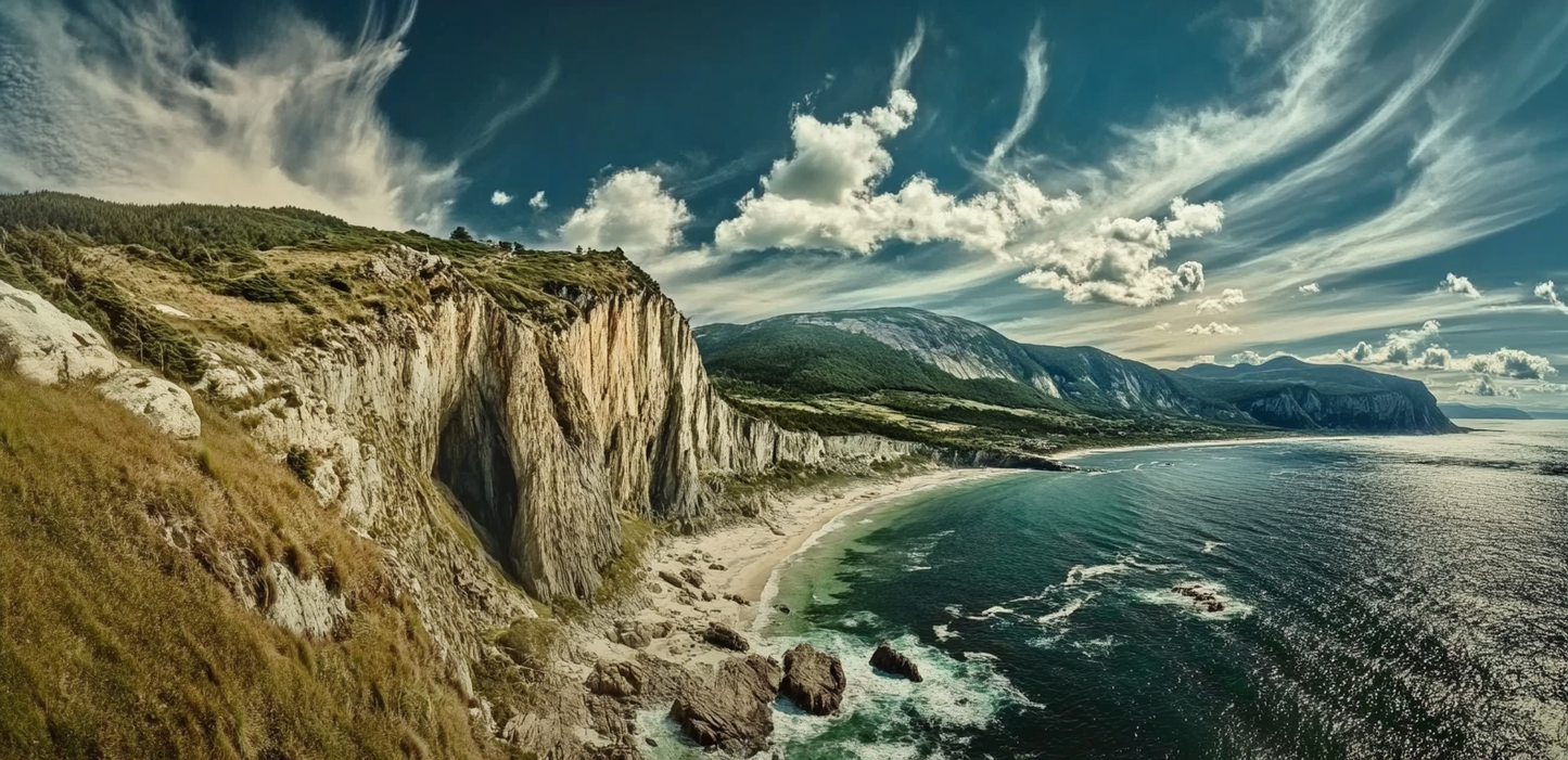 Costal Cliff Ceramic Coffee Cups, 11oz