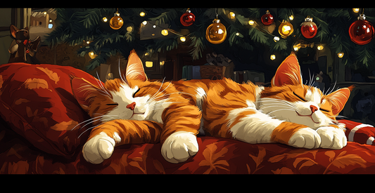 Cosy Christmas Kittens coffee cup mug Detail