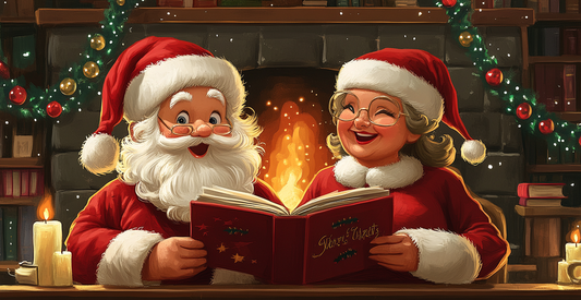 Santa & Mrs Claus Merry Christmas coffee cup mug Detail