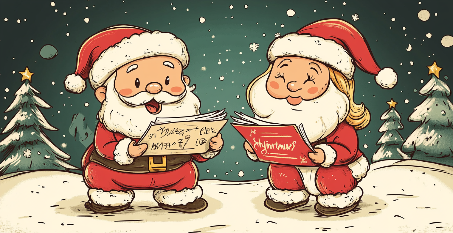 Mr & Mrs Clause Merry Christmas coffee cup mug Detail