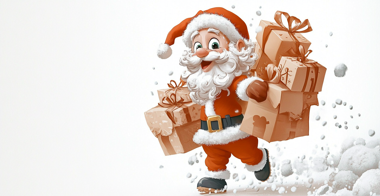 Cartoon Santa coffee cup mug Detail