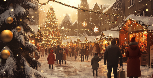 Christmas Market coffee cup mug Detail