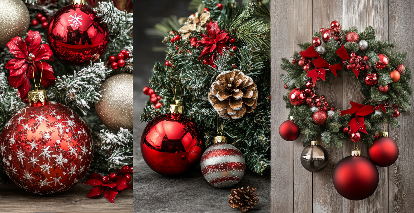 Christmas wreath coffee cup mug Detail