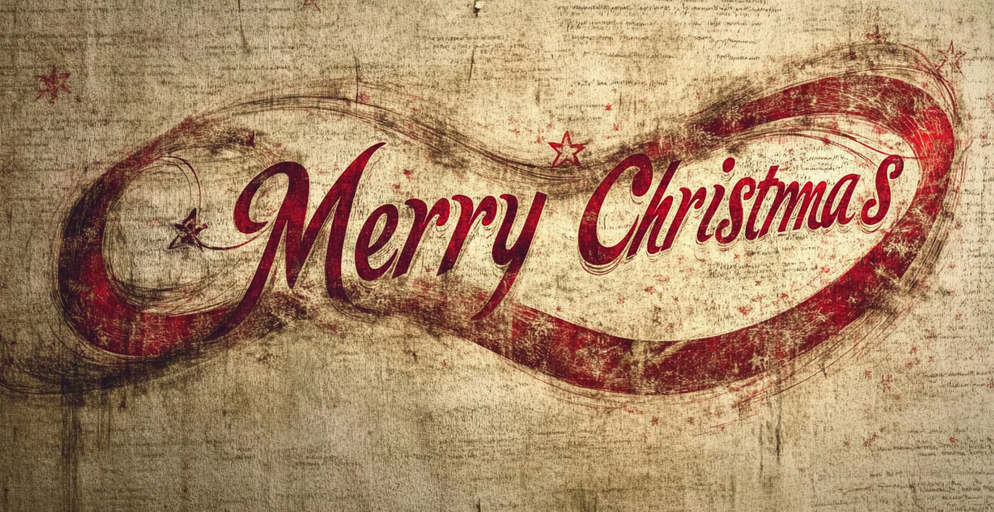 Merry Christmas Woven coffee cup mug Detail