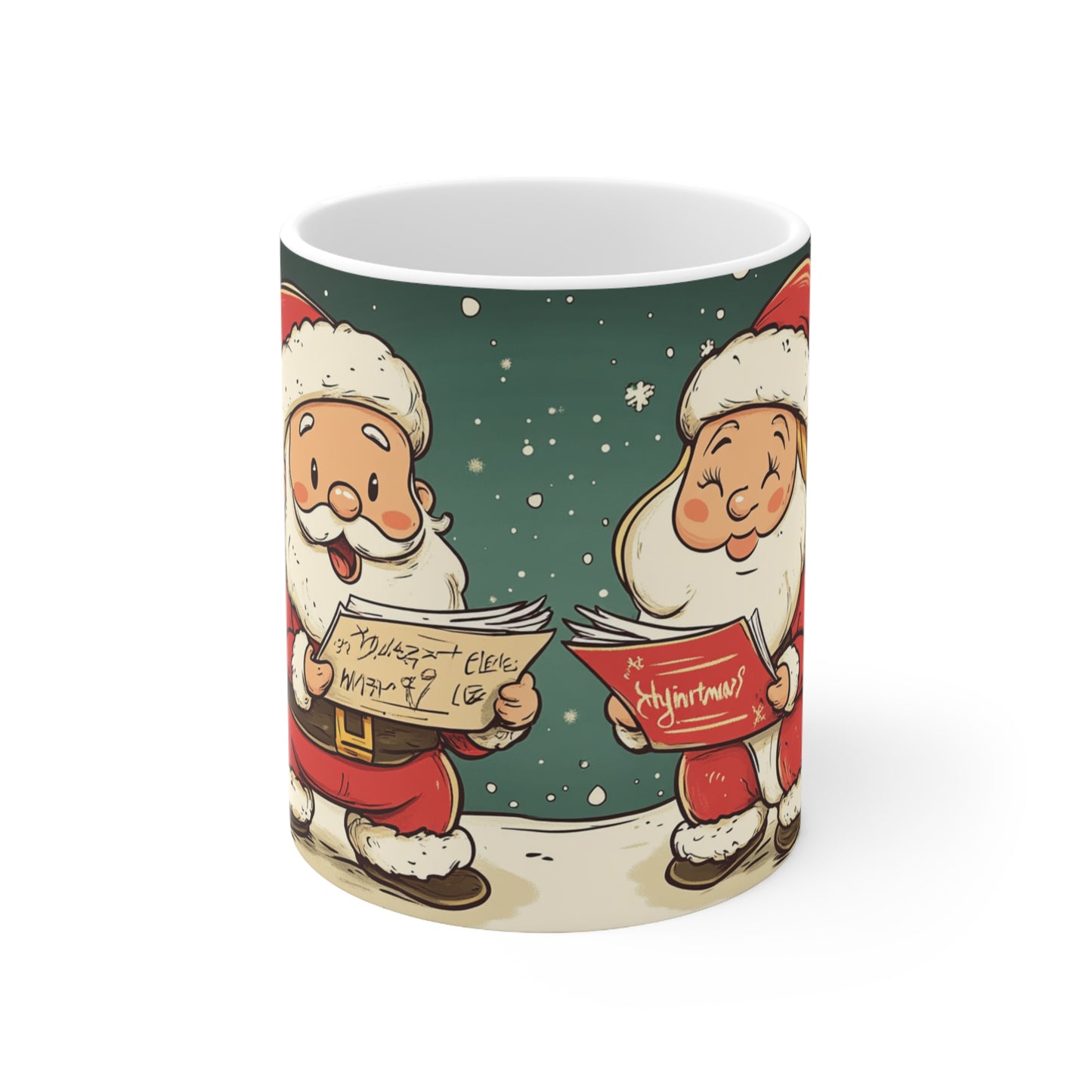 Mr & Mrs Claus Ceramic Coffee Cup, 11oz