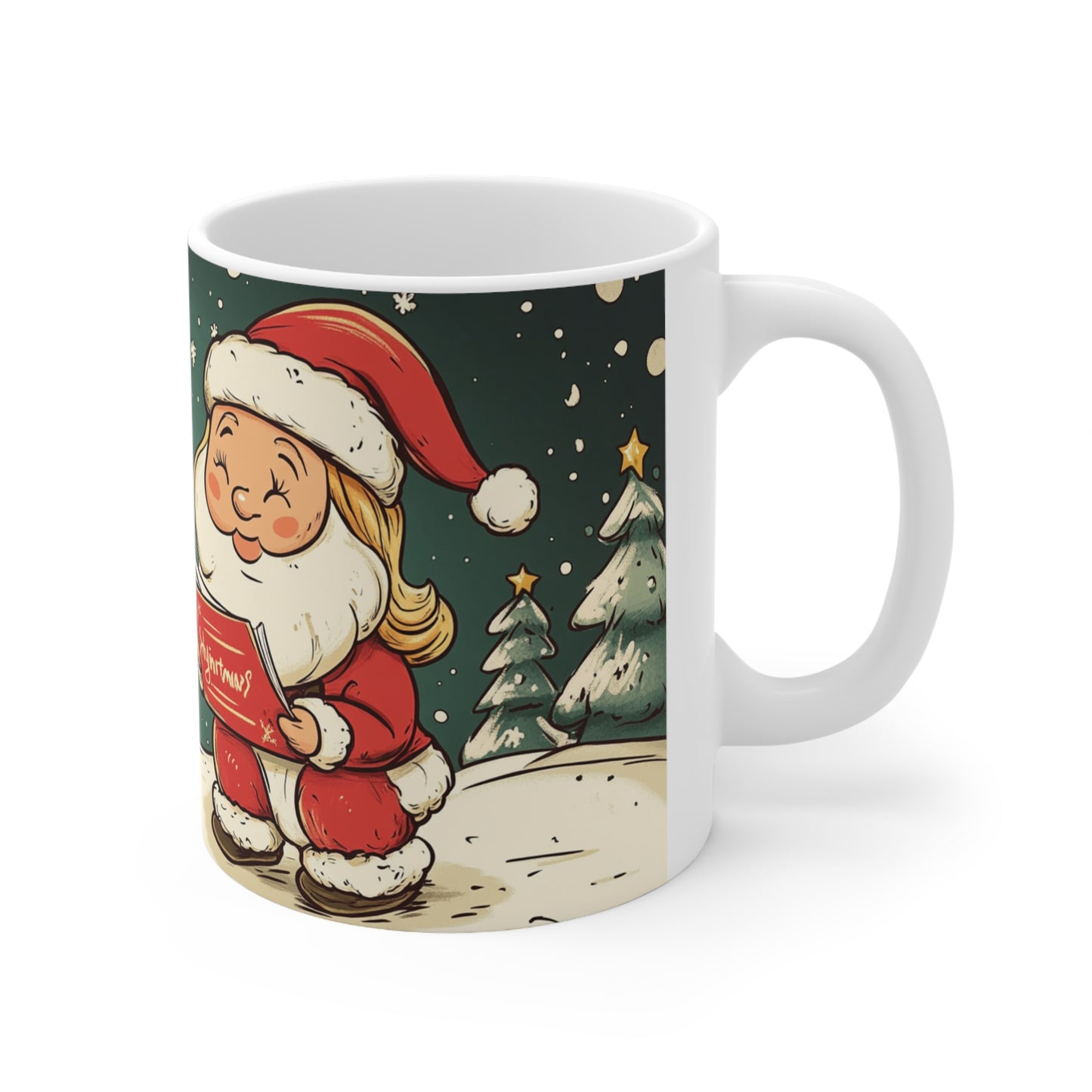 Mr & Mrs Claus Ceramic Coffee Cup, 11oz