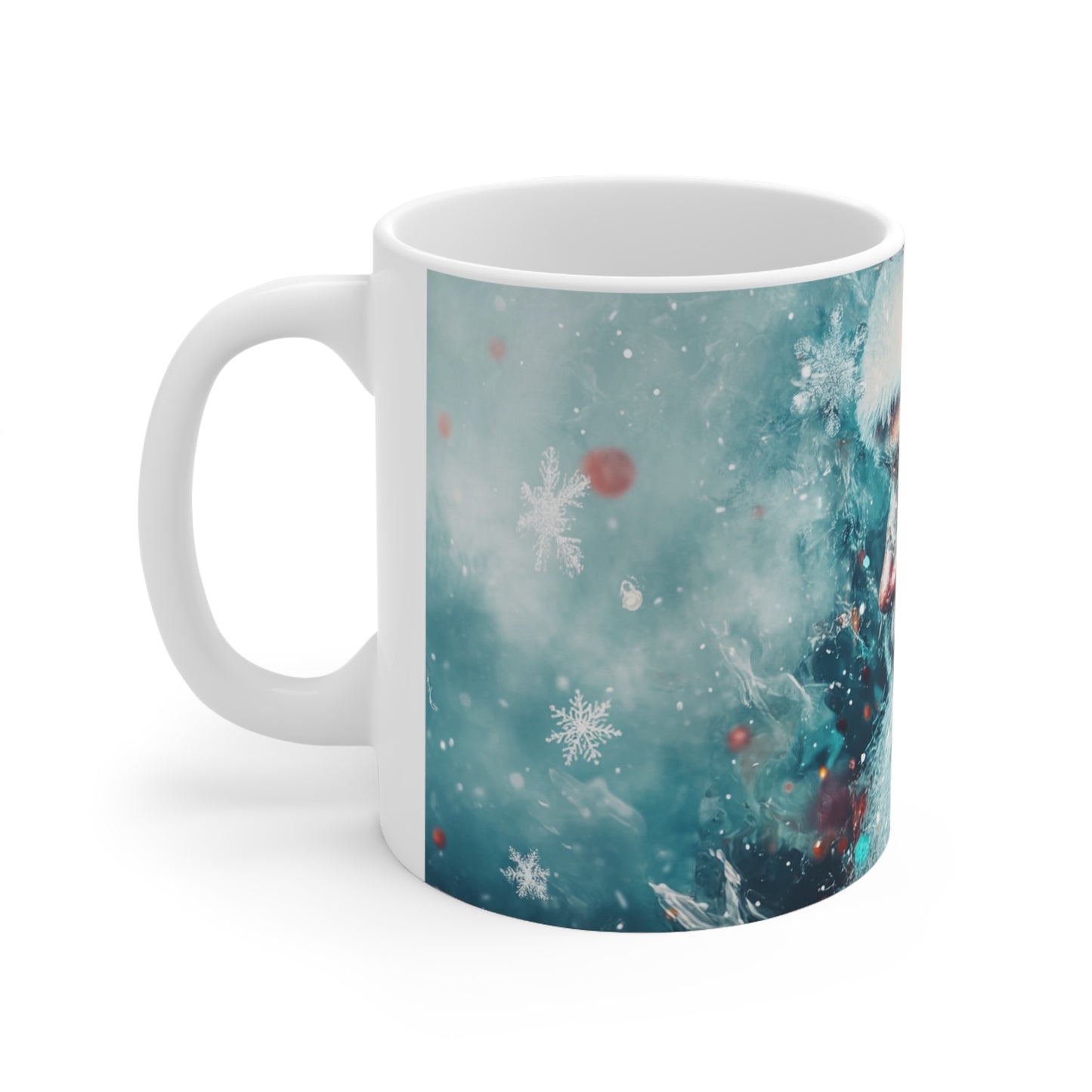 Santa Ceramic Coffee Cup, 11oz