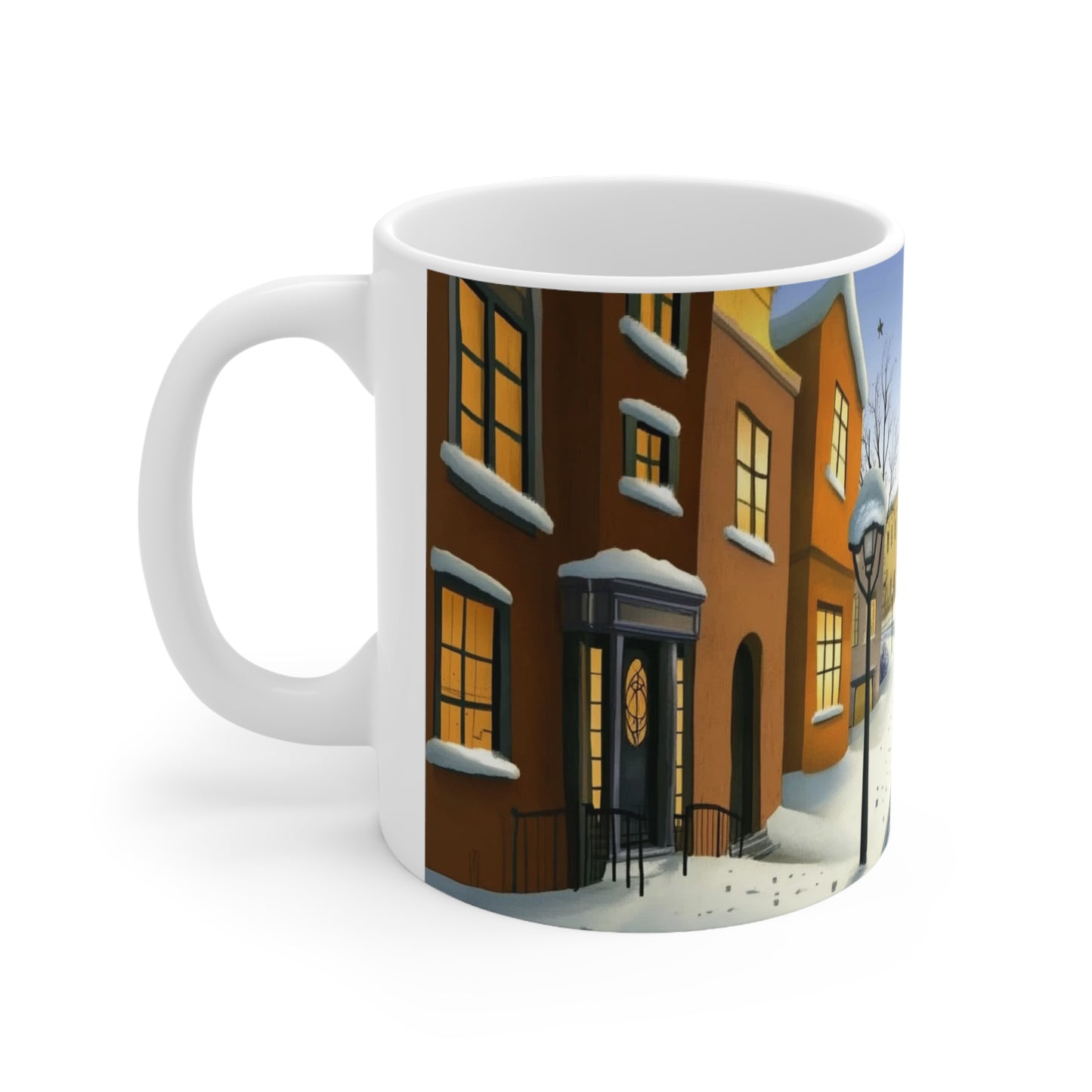 Winter Village Ceramic Coffee Cup, 11oz