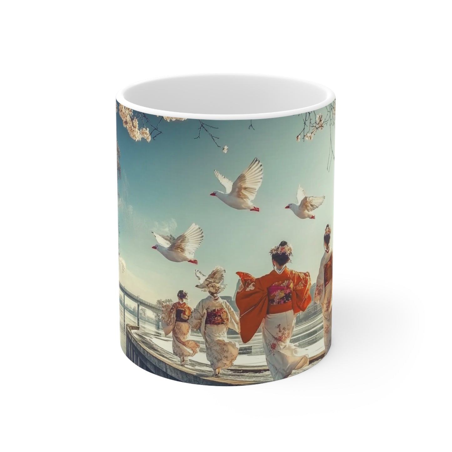 Japanese Culture Ceramic Coffee Cup mug, 11oz