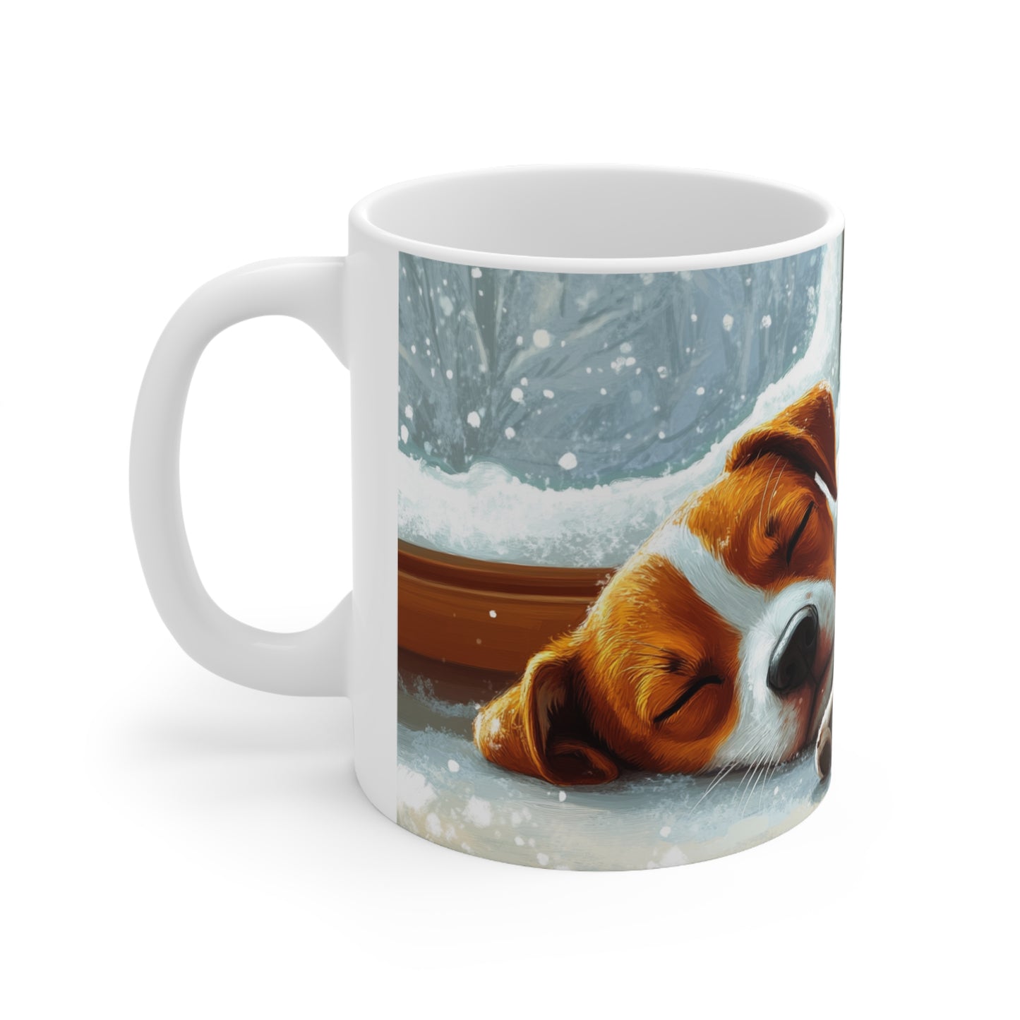 Sleeping Puppy Ceramic Coffee Cups, 11oz, 15oz