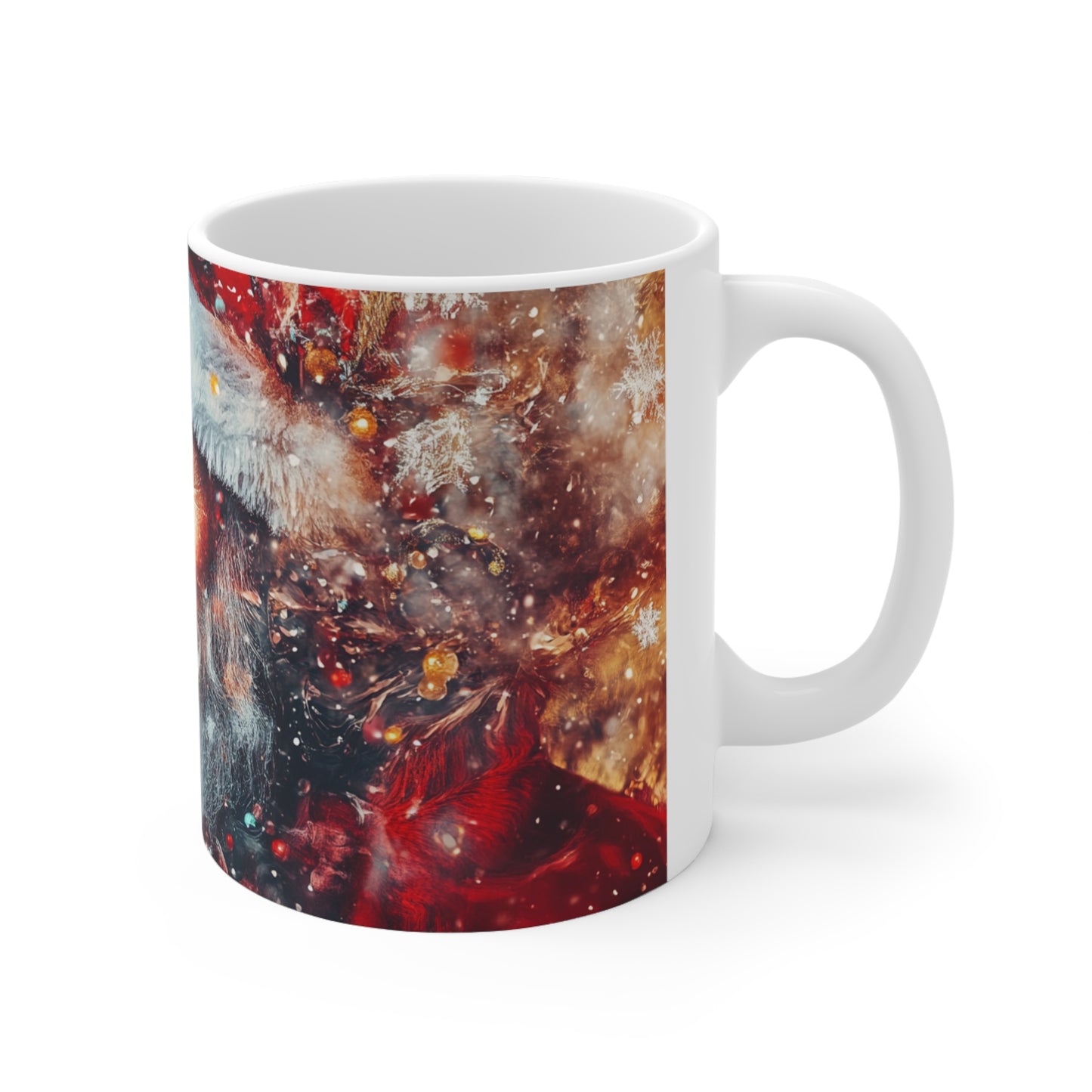 Santa Ceramic Coffee Cup, 11oz