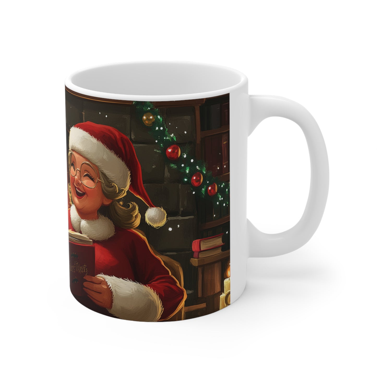 Santa & Mrs Claus Ceramic Coffee Cup, 11oz