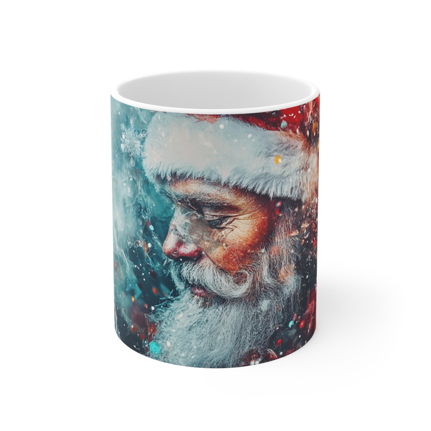 Santa Ceramic Coffee Cup, 11oz