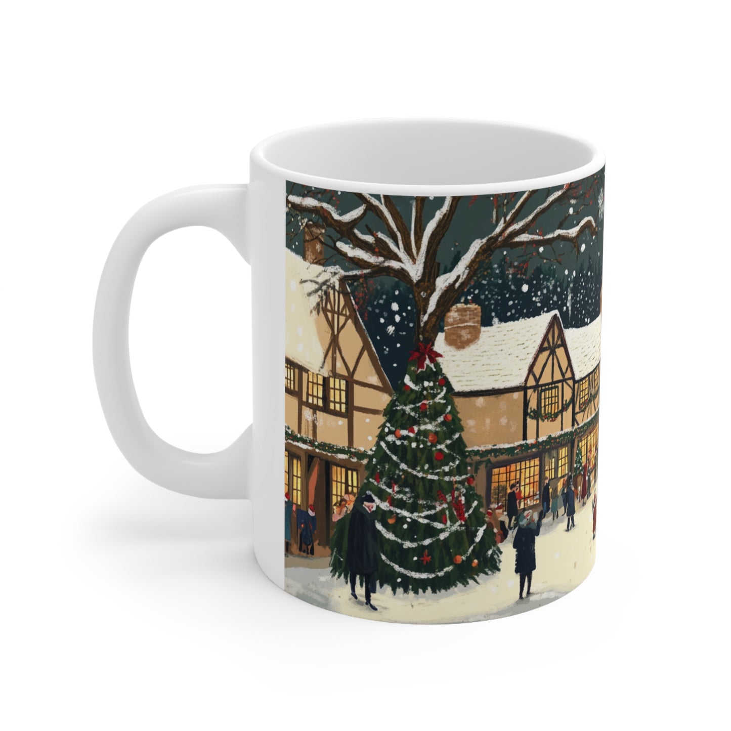 Winter Village Ceramic Coffee Cup, 11oz