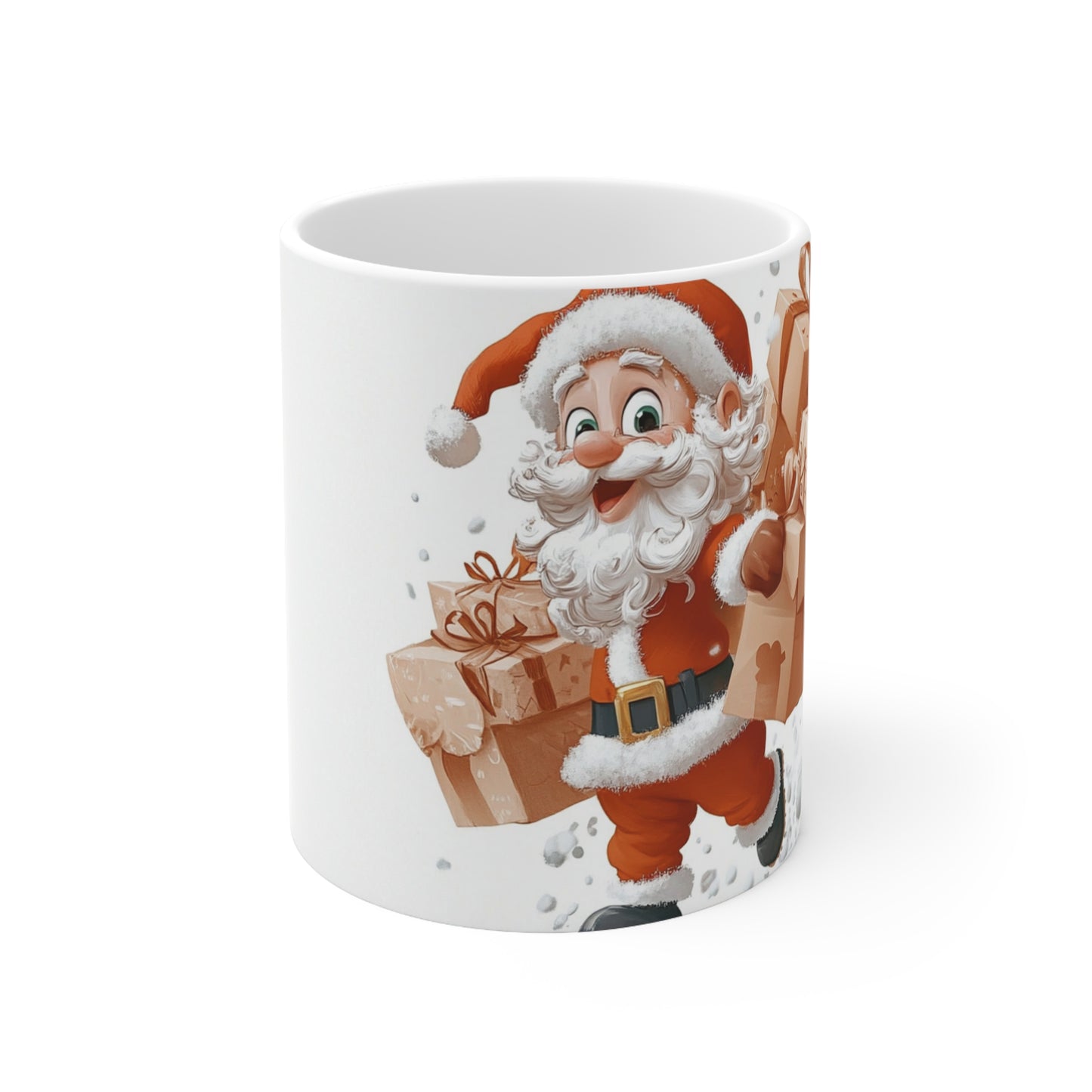 Cartoon Santa Ceramic Coffee Cup, 11oz