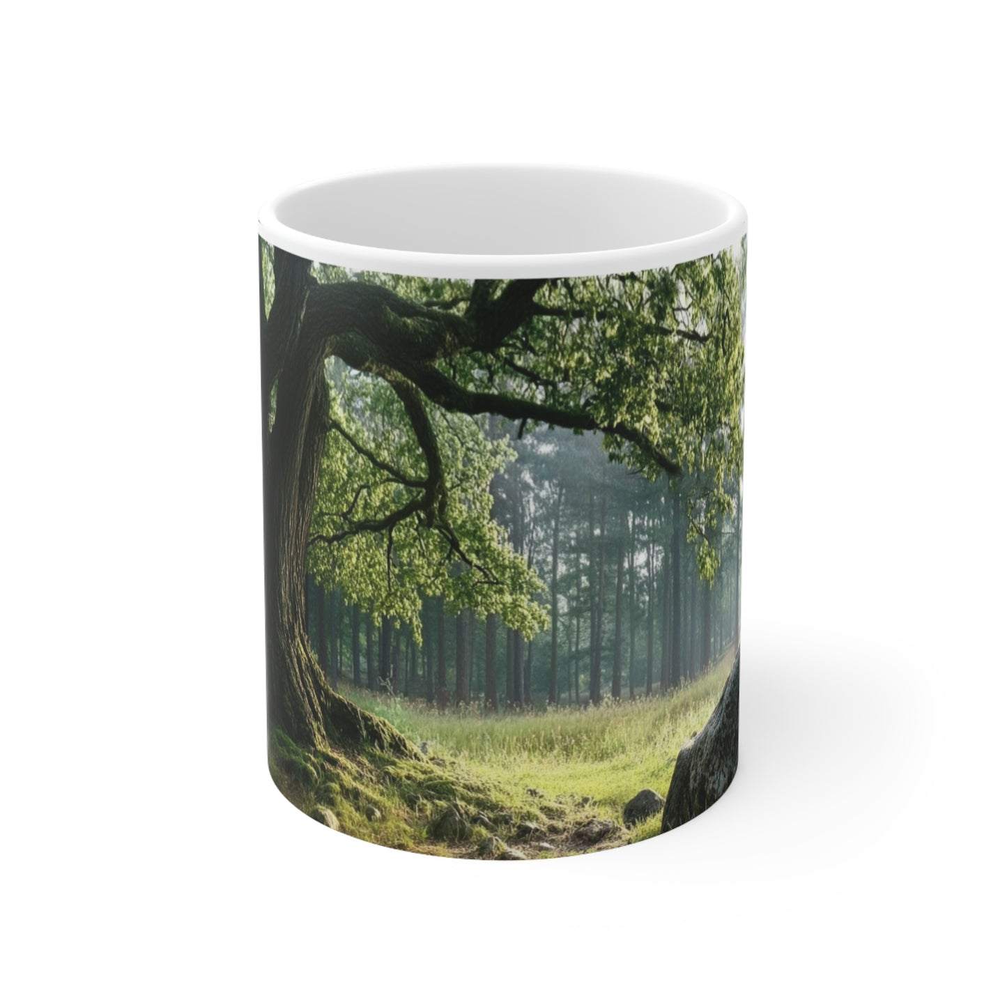 Wise Oak Ceramic Coffee Cups, 11oz, 15oz